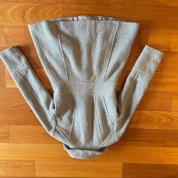 Grey wool trench style jacket - Picture 2 of 2